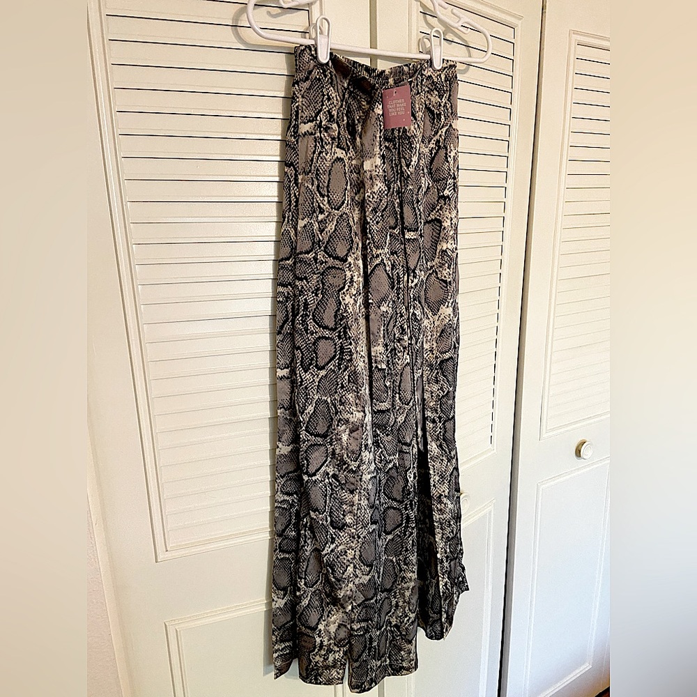 Snake Print Palazzo Pants